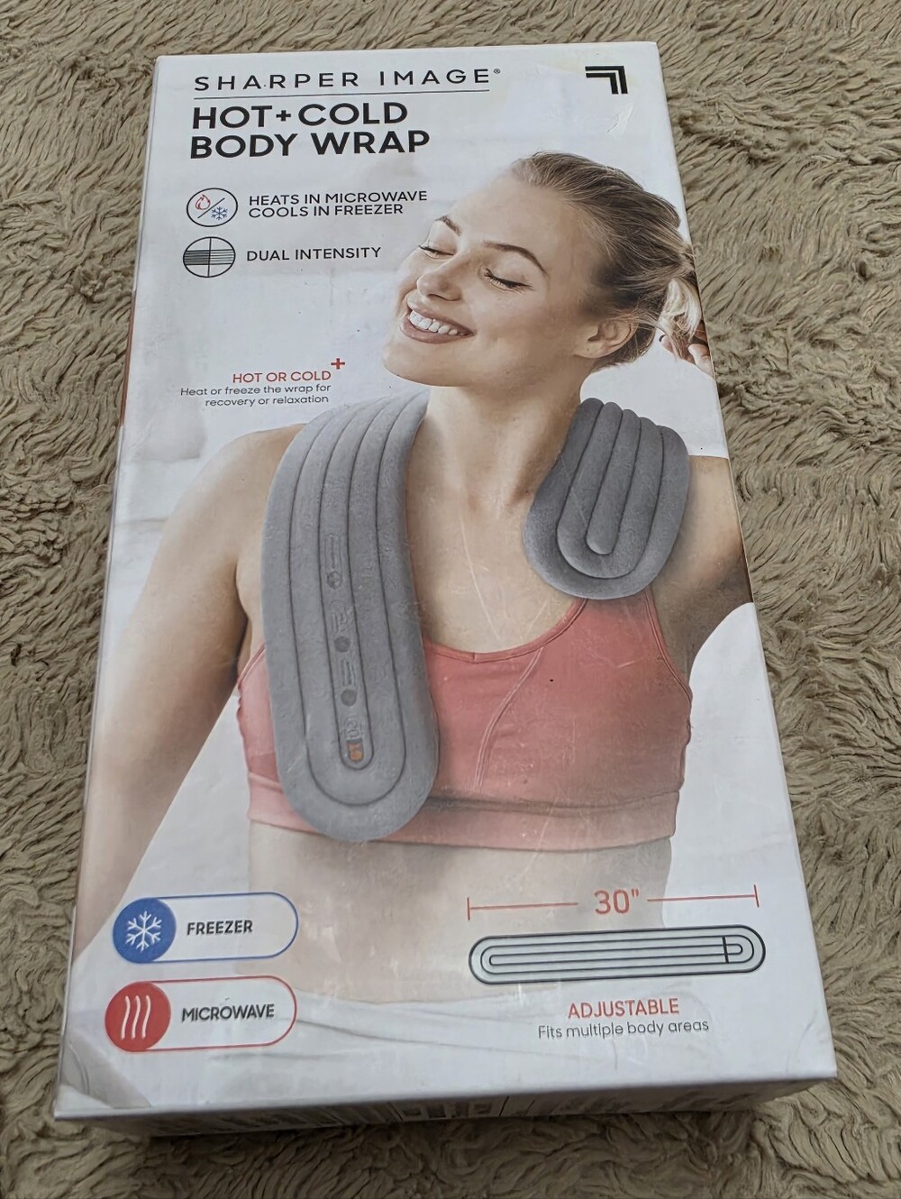 Sharper Image Gray Hot+Cold Neck & Shoulder Wrap